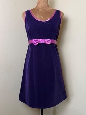 Vintage Planet Claire Delias Velvet Satin Mini Dress Small Purple 90s Hoco Prom